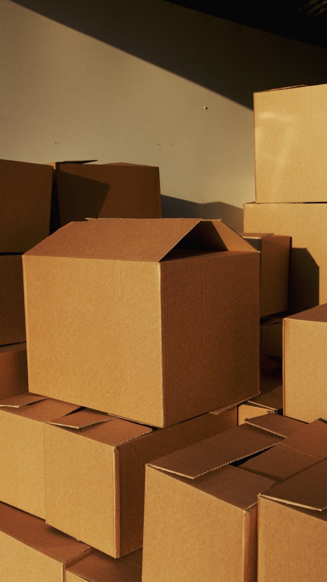 Close-Up of Boxes
